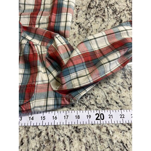 American Eagle Plaid Button Down Shirt Red Blue White Size 8l Western - Picture 6 of 8